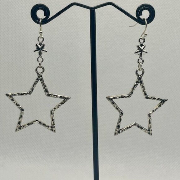Double Star Earrings - Picture 3 of 4